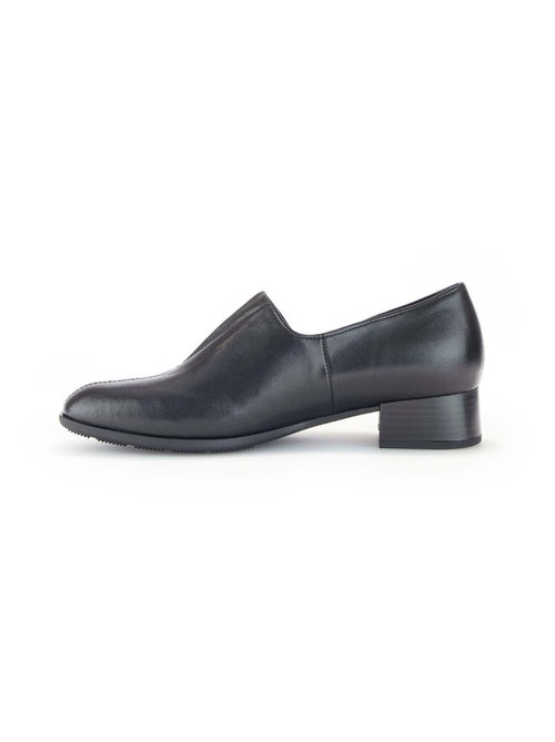 Mocassins  en cuir lisse - Kiabi