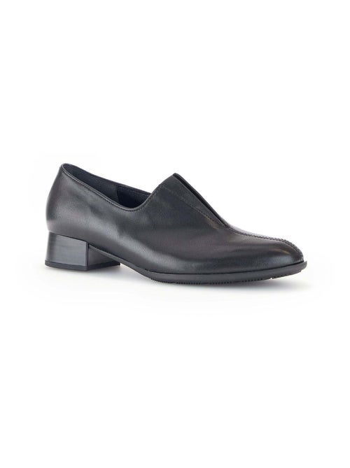 Mocassins  en cuir lisse - Kiabi