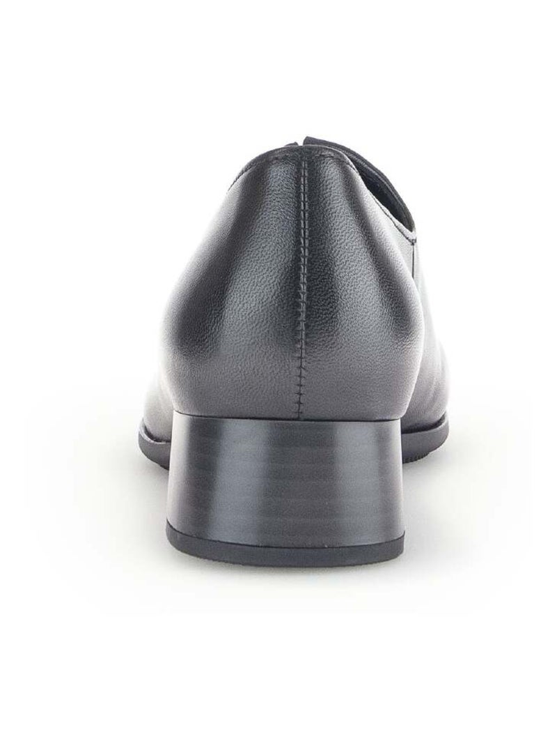 Mocassins  en cuir lisse Noir Noir - Kiabi