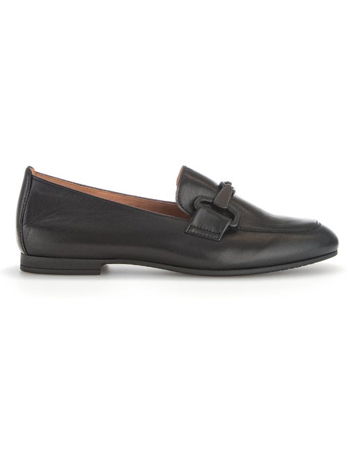 Mocassins  en cuir lisse - Kiabi