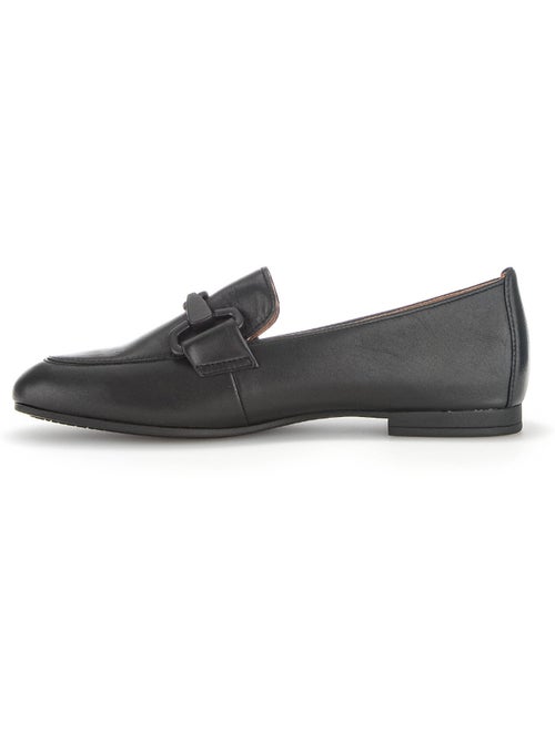 Mocassins  en cuir lisse - Kiabi