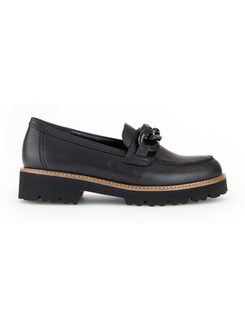 Mocassins  en cuir lisse - Kiabi