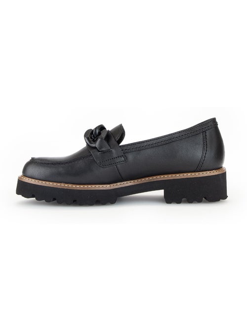 Mocassins  en cuir lisse - Kiabi