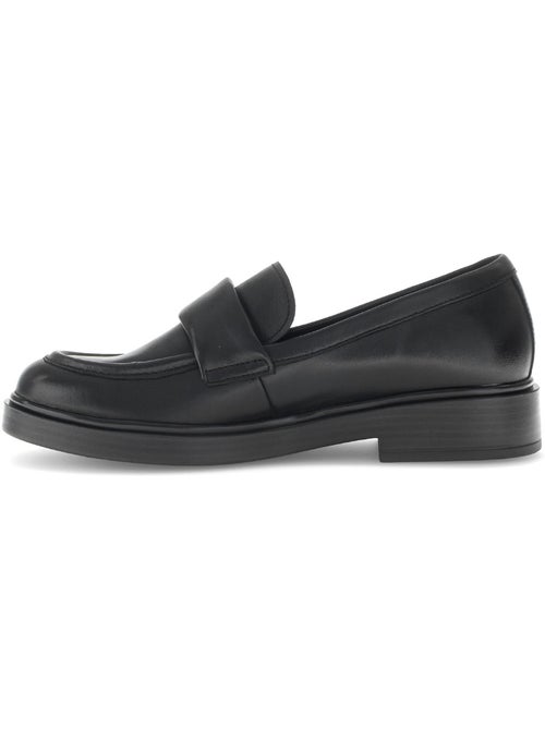 Mocassins  en cuir lisse - Kiabi