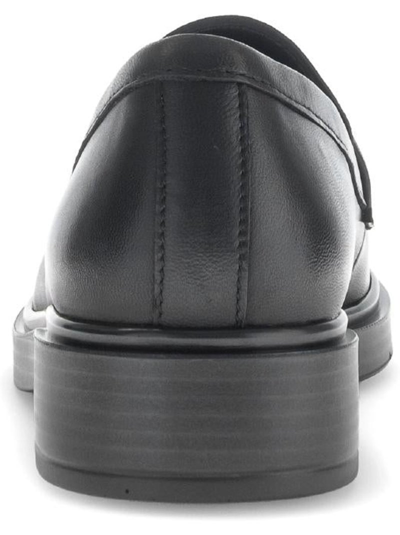 Mocassins  en cuir lisse Noir Noir - Kiabi