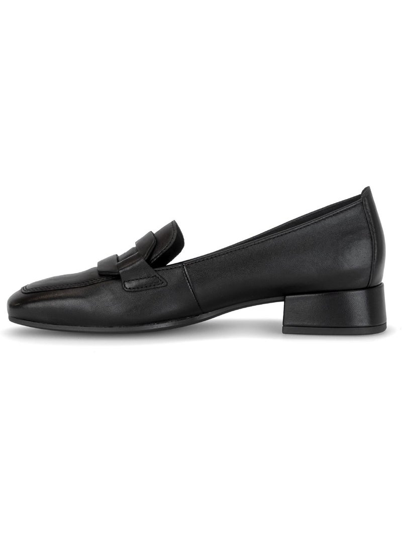 Mocassins  en cuir lisse Noir Noir - Kiabi