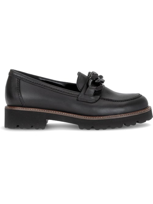 Mocassins  en cuir lisse - Kiabi