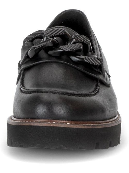 Mocassins  en cuir lisse - Kiabi