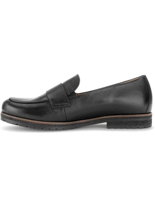 Mocassins  en cuir lisse - Kiabi