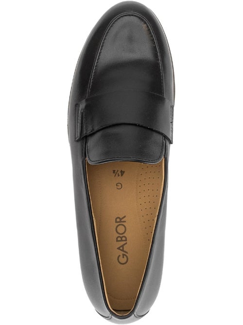 Mocassins  en cuir lisse - Kiabi