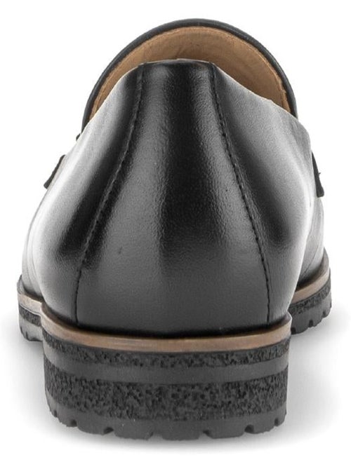 Mocassins  en cuir lisse - Kiabi