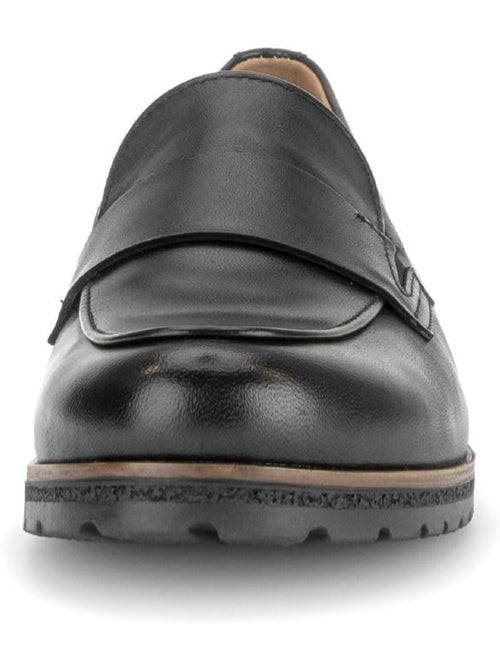 Mocassins  en cuir lisse - Kiabi