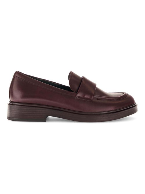 Mocassins  en cuir lisse - Kiabi