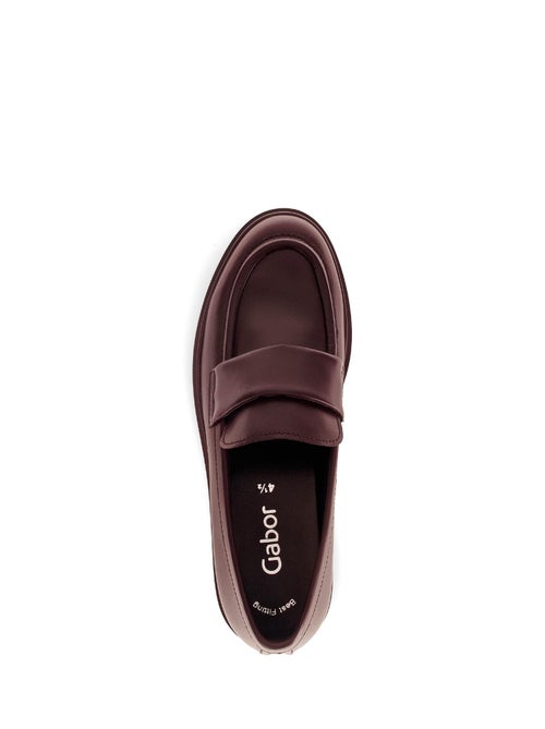 Mocassins  en cuir lisse - Kiabi
