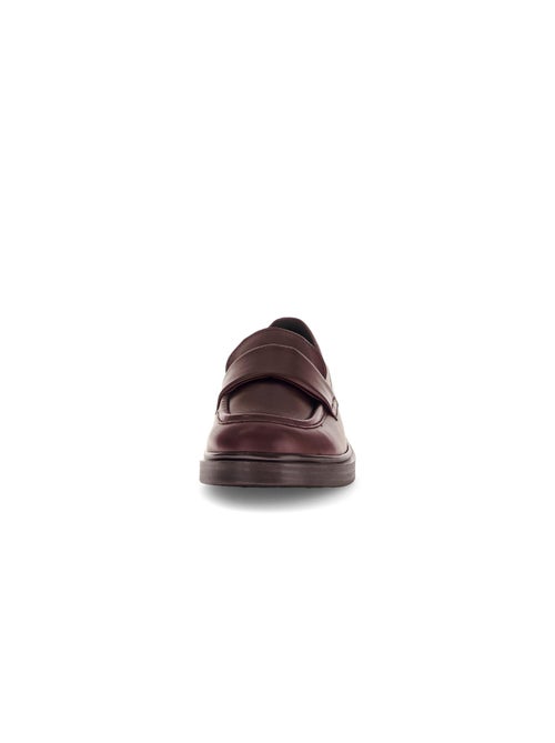 Mocassins  en cuir lisse - Kiabi