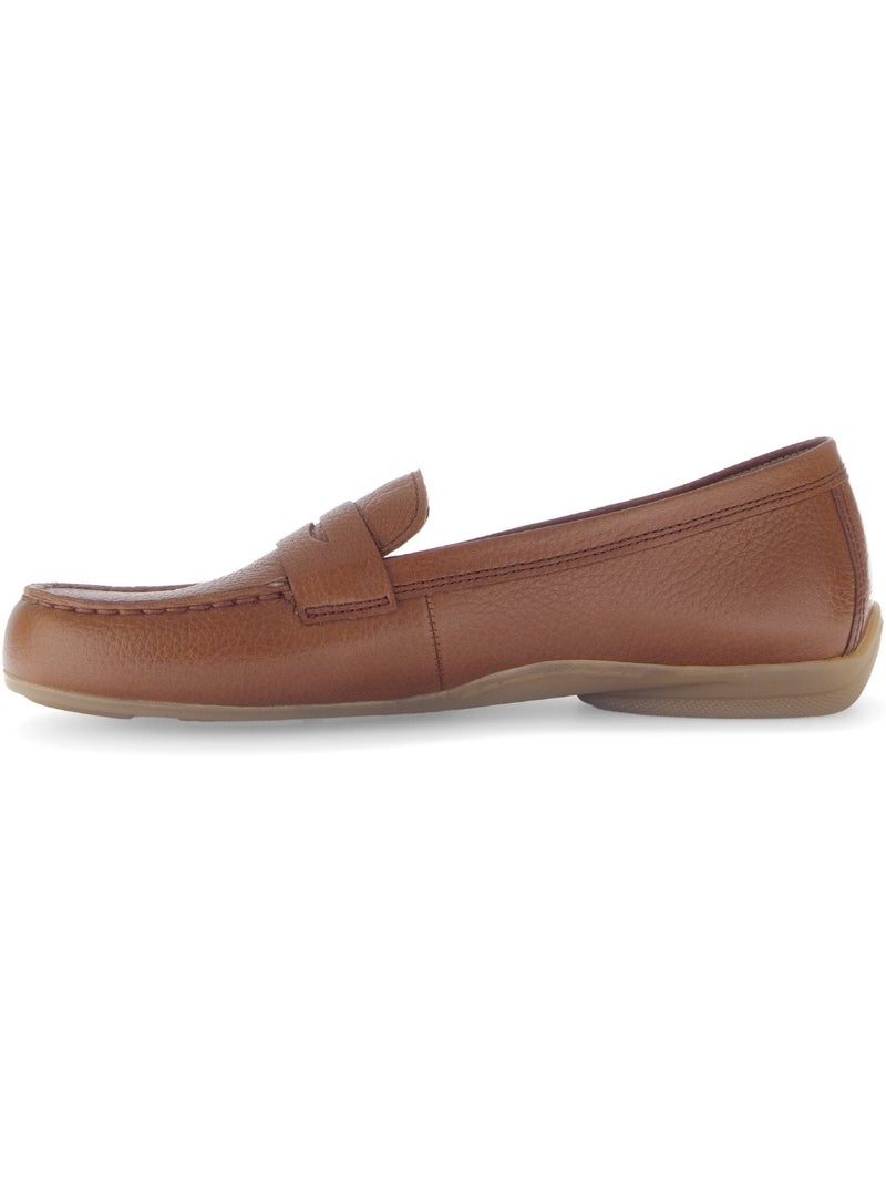 Mocassins  en cuir Marron clair - Kiabi