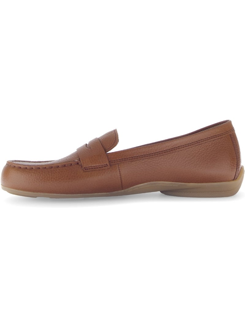 Mocassins  en cuir Marron - Kiabi