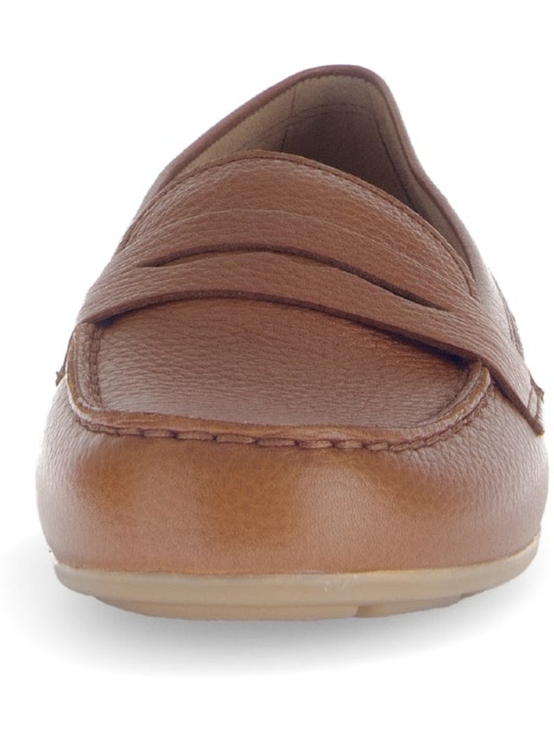 Mocassins  en cuir Marron - Kiabi