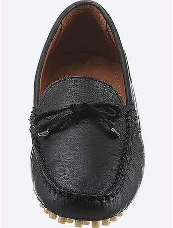 Mocassins en cuir nappa avec nœud décoratif et semelle en cuir - Taille standard - Helline