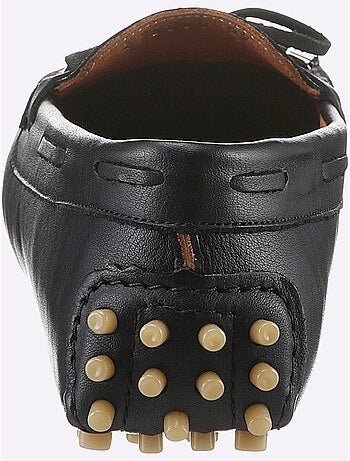 Mocassins en cuir nappa avec nœud décoratif et semelle en cuir - Taille standard - Helline