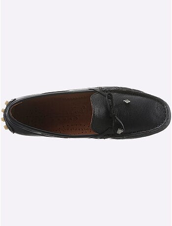 Mocassins en cuir nappa avec nœud décoratif et semelle en cuir - Taille standard - Helline