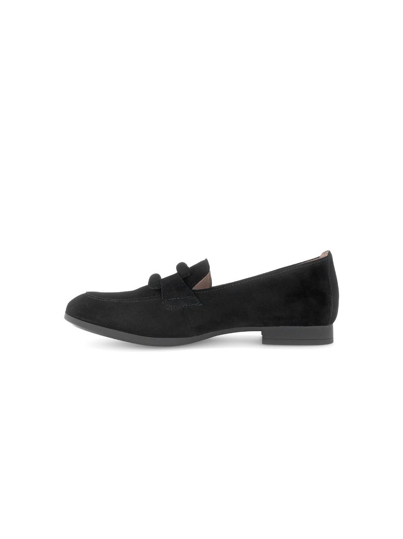 Mocassins  en cuir Noir - Kiabi