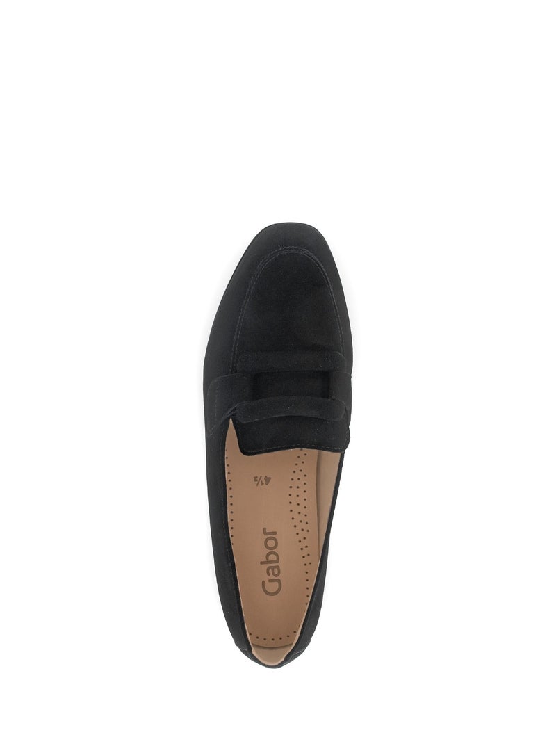 Mocassins  en cuir Noir - Kiabi