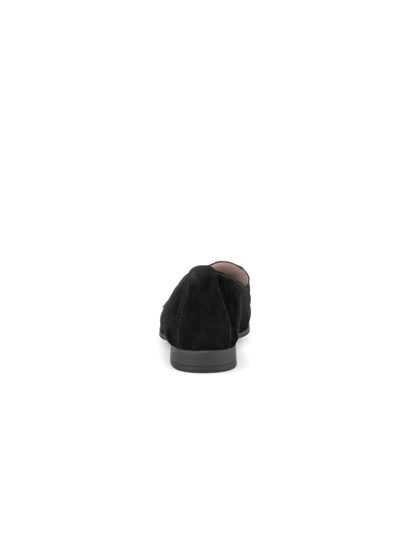 Mocassins  en cuir Noir - Kiabi