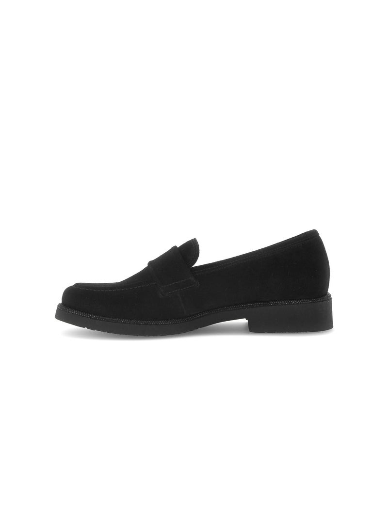 Mocassins  en cuir Noir - Kiabi