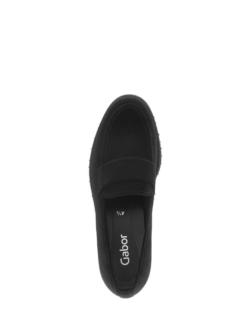 Mocassins  en cuir Noir - Kiabi