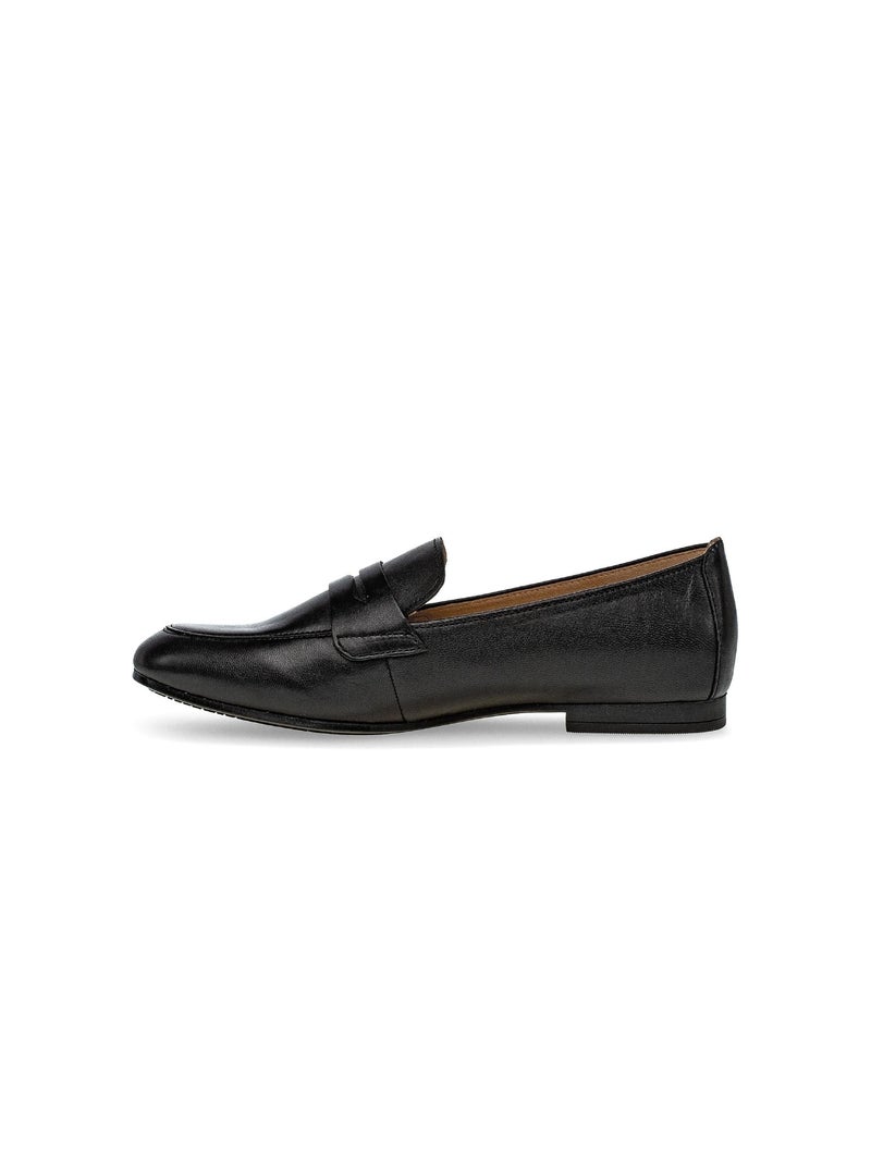 Mocassins  en cuir Noir Noir - Kiabi