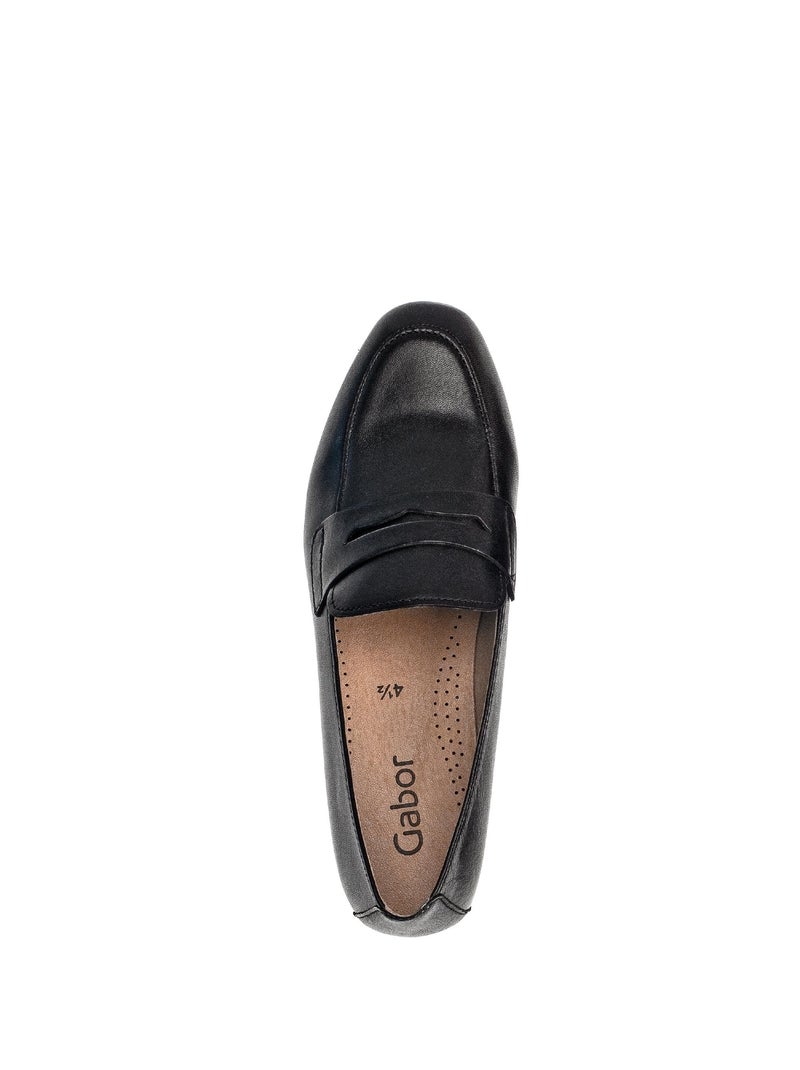 Mocassins  en cuir Noir Noir - Kiabi
