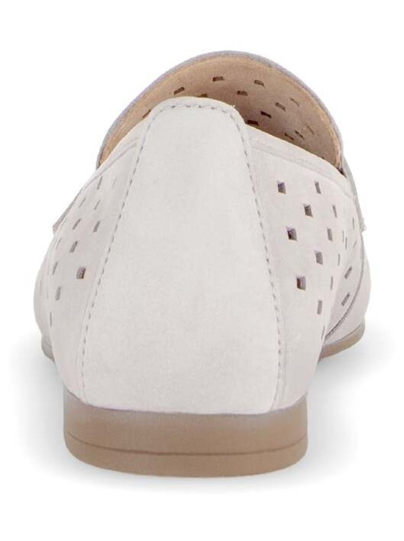 Mocassins  en cuir nubuck Beige - Kiabi