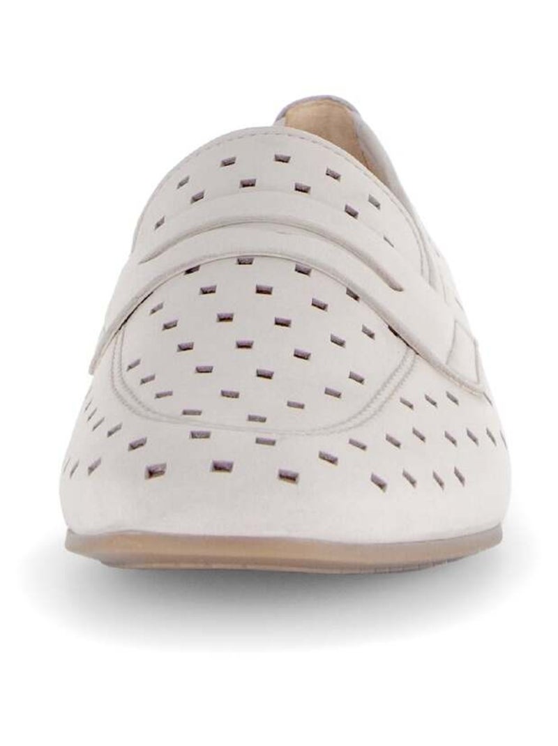 Mocassins  en cuir nubuck Beige - Kiabi