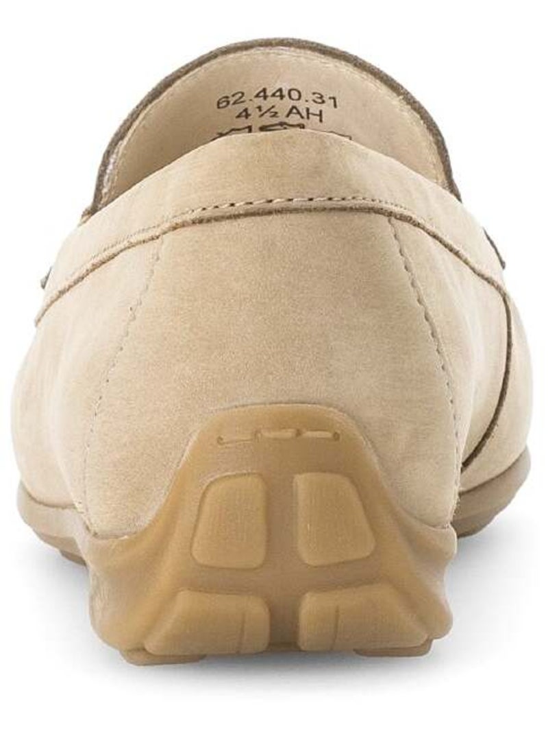 Mocassins  en cuir nubuck Beige - Kiabi