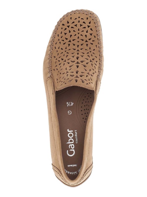 Mocassins  en cuir nubuck - Kiabi