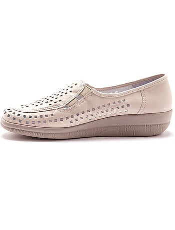 Mocassins en cuir perforés - PEDICONFORT