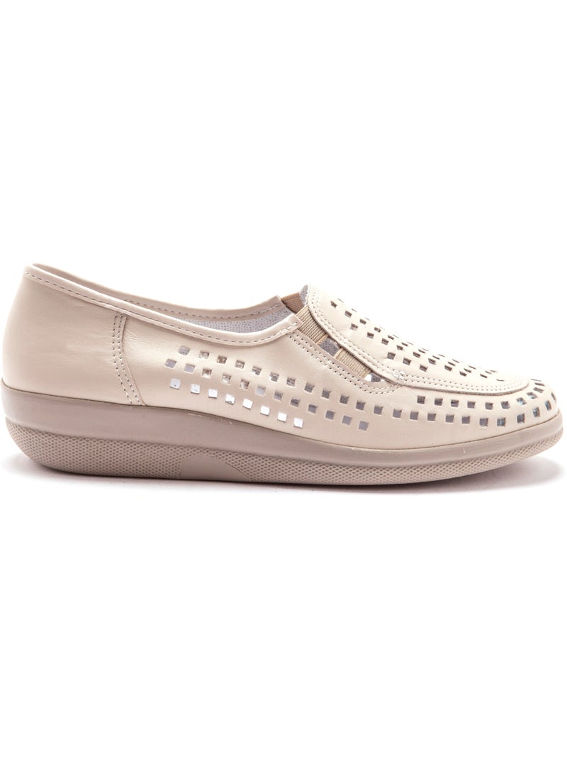 Mocassins en cuir perforés - PEDICONFORT Beige - Kiabi