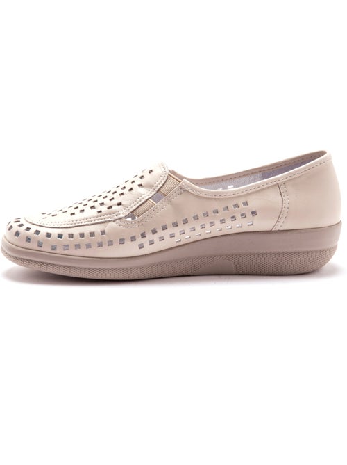 Mocassins en cuir perforés - PEDICONFORT - Kiabi