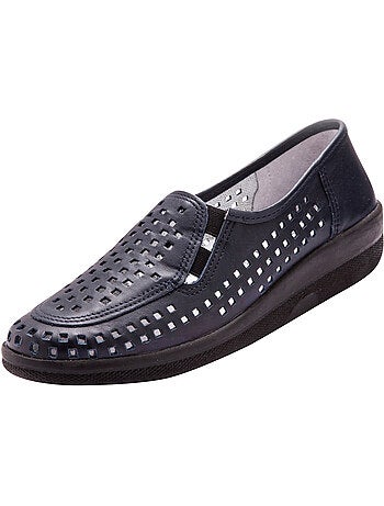 Mocassins en cuir perforés - PEDICONFORT