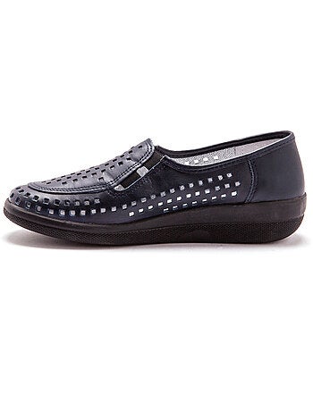 Mocassins en cuir perforés - PEDICONFORT