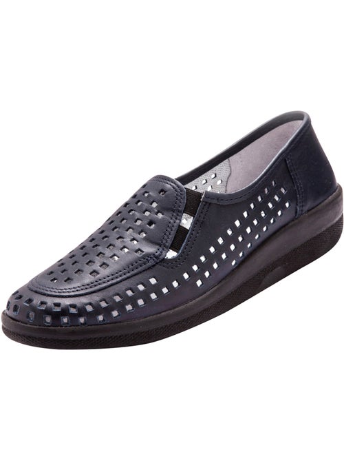 Mocassins en cuir perforés - PEDICONFORT - Kiabi