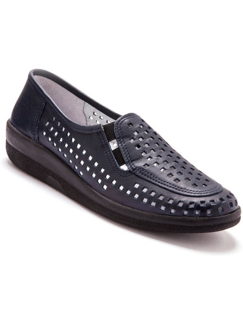 Mocassins en cuir perforés - PEDICONFORT - Kiabi