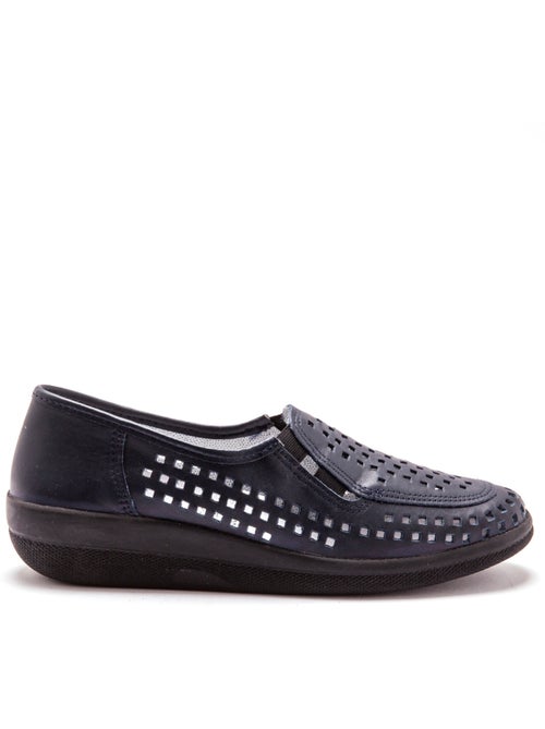 Mocassins en cuir perforés - PEDICONFORT - Kiabi