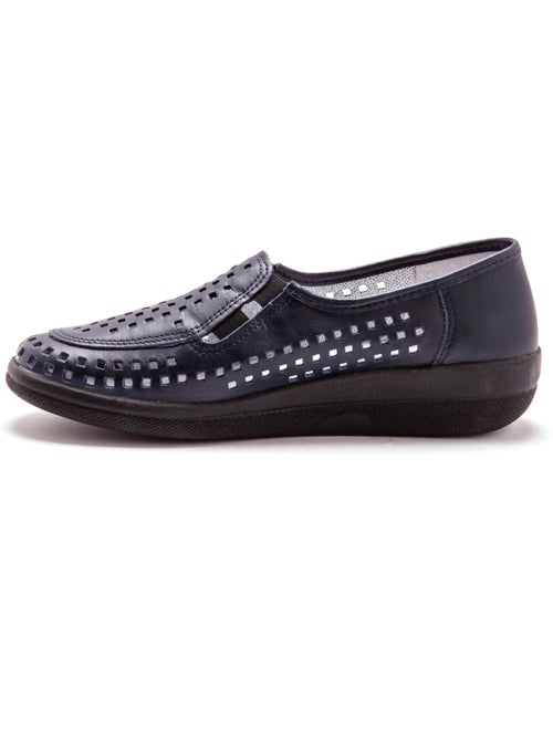 Mocassins en cuir perforés - PEDICONFORT - Kiabi
