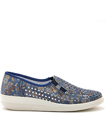 Mocassins en cuir perforés - PEDICONFORT