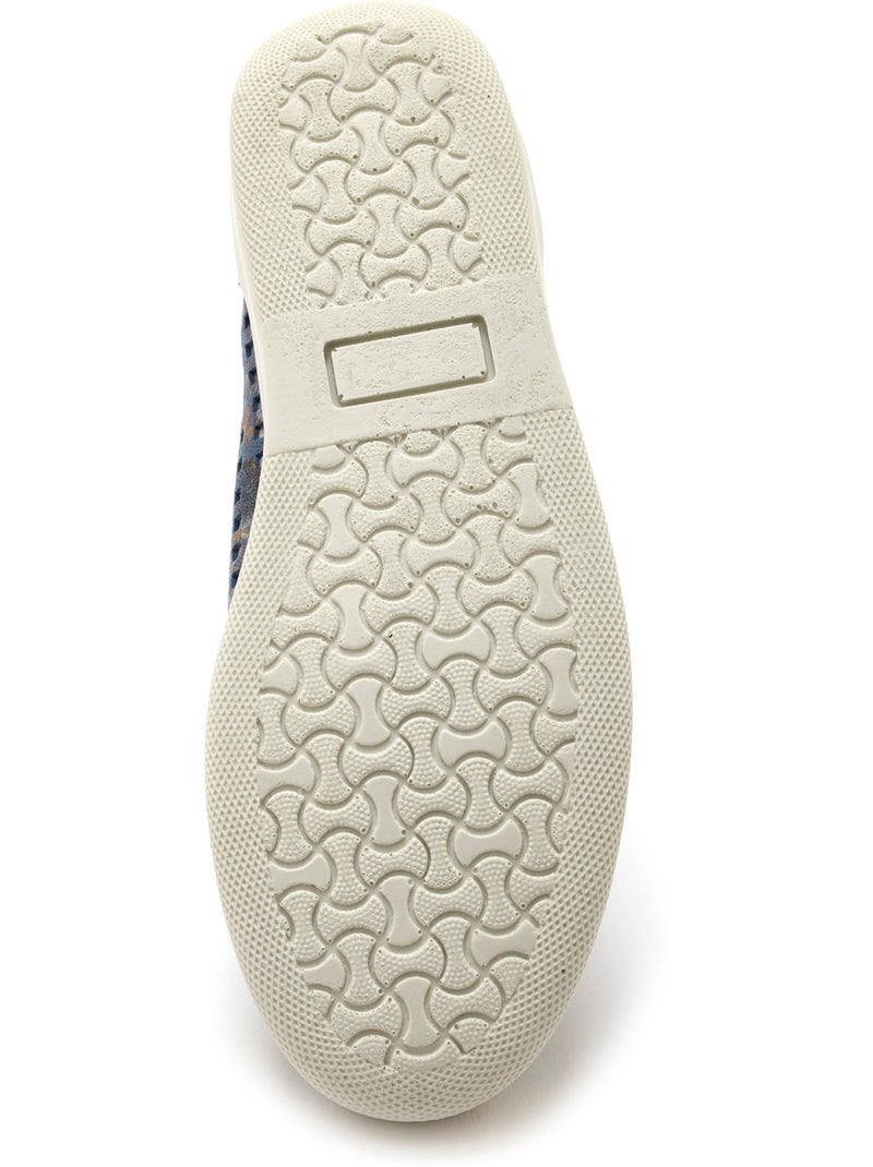 Mocassins en cuir perforés - PEDICONFORT Bleu Multicolore - Kiabi