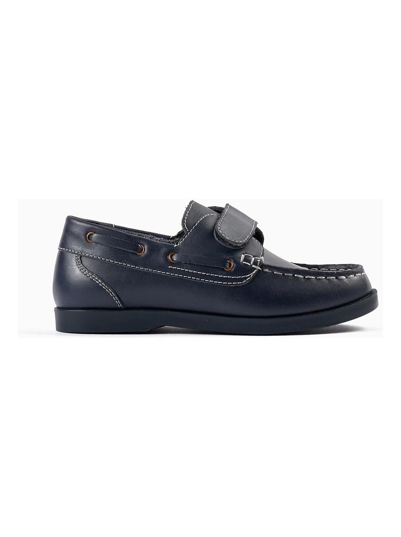 Mocassins en Cuir pour Garçon  ROYALS OFF DUTY Bleu foncé - Kiabi