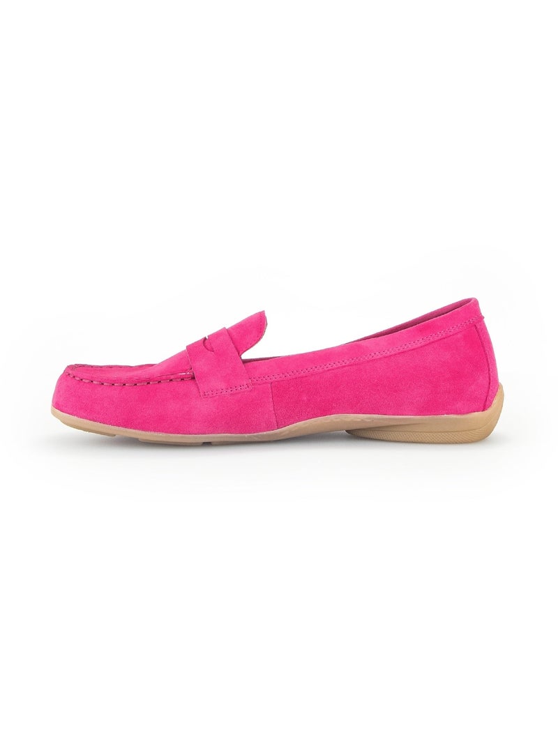 Mocassins  en cuir Rose - Kiabi