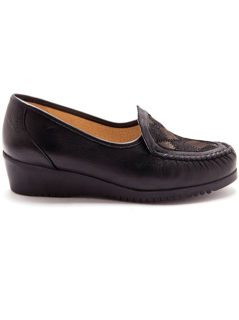 Mocassins en cuir ultra souples - pediconfort Noir Noir - Kiabi